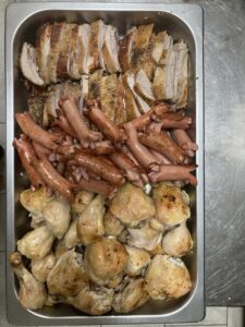 Bedra, pečenka in hrenovke